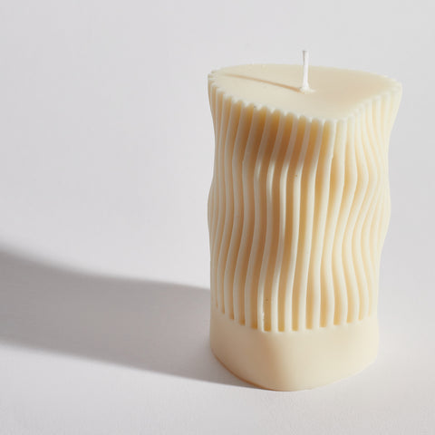 Wavy Pillar Decorative Candle Wavy Pillar Decorative Candle