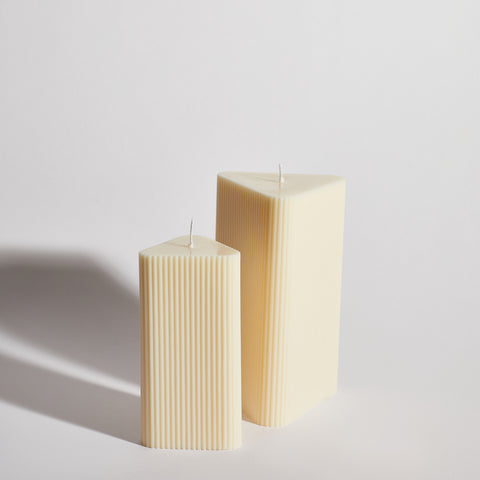 Tri-Ribbed Decorative Candle Tri-Ribbed Decorative Candle