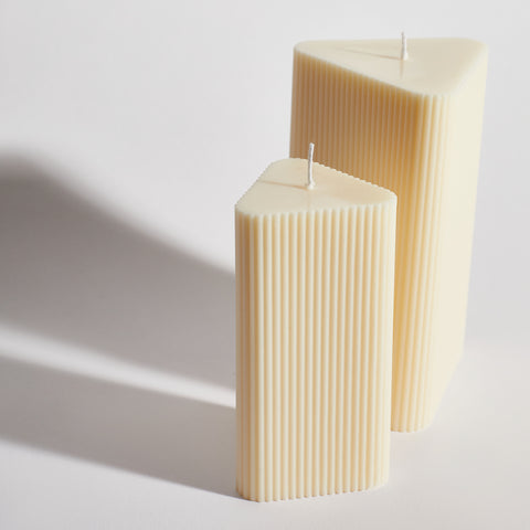 Tri-Ribbed Decorative Candle Tri-Ribbed Decorative Candle