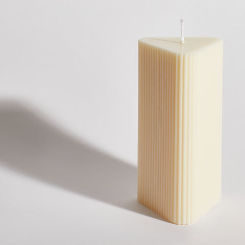 Tri-Ribbed Decorative Candle Tri-Ribbed Decorative Candle
