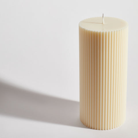 Ribbed Pillar Decorative Candle Ribbed Pillar Decorative Candle