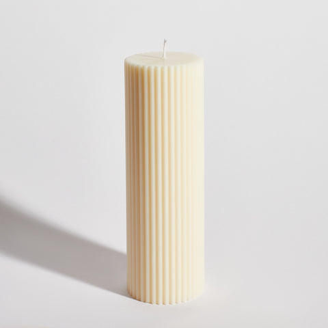 Ribbed Pillar Decorative Candle Ribbed Pillar Decorative Candle