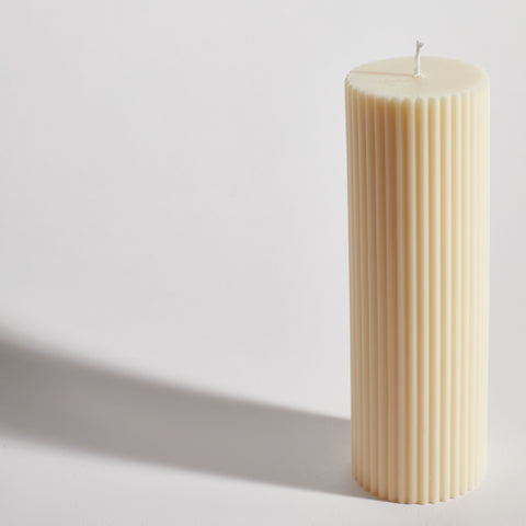 Ribbed Pillar Decorative Candle Ribbed Pillar Decorative Candle