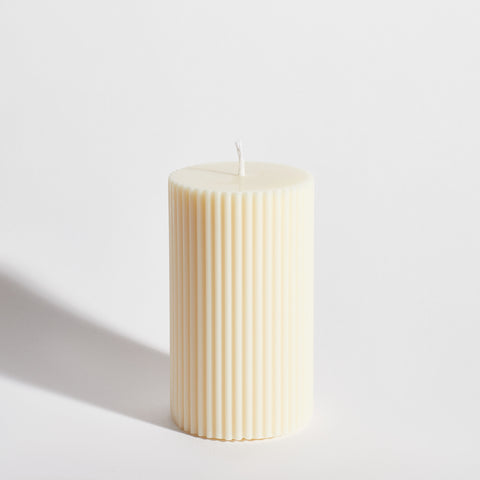 Ribbed Pillar Decorative Candle Ribbed Pillar Decorative Candle
