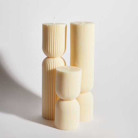 Cuffed Pillar Decorative Candle Cuffed Pillar Decorative Candle