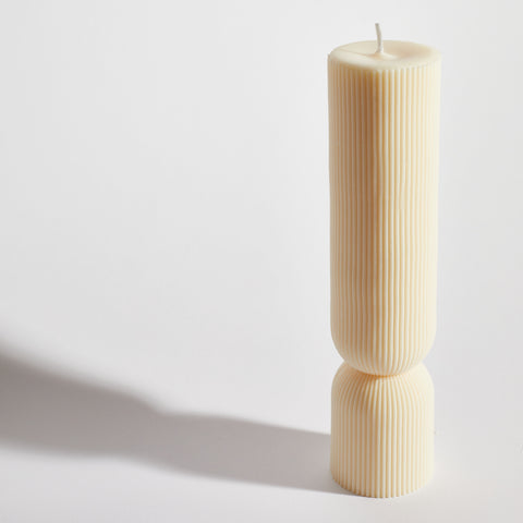 Cuffed Pillar Decorative Candle Cuffed Pillar Decorative Candle