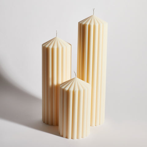 Ribbed Temple Decorative Candle Ribbed Temple Decorative Candle
