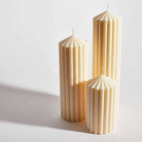 Ribbed Temple Decorative Candle Ribbed Temple Decorative Candle