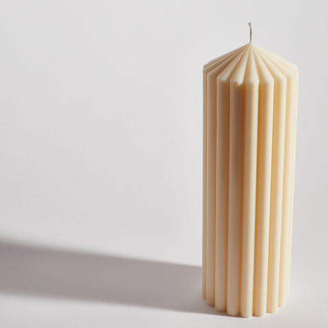 Ribbed Temple Decorative Candle Ribbed Temple Decorative Candle