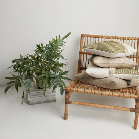 ‘Moss’ Fringed Cushion Cover ‘Moss’ Fringed Cushion Cover