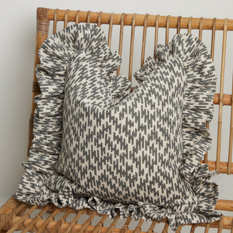 ‘Thunder’ Frill Cushion Cover ‘Thunder’ Frill Cushion Cover