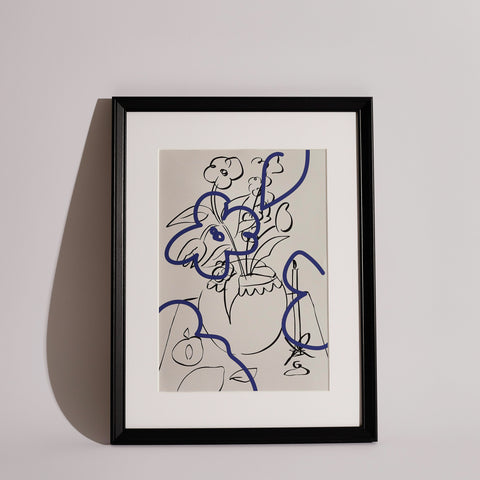 'Daisy Blue' Wall Art Print 'Daisy Blue' Wall Art Print