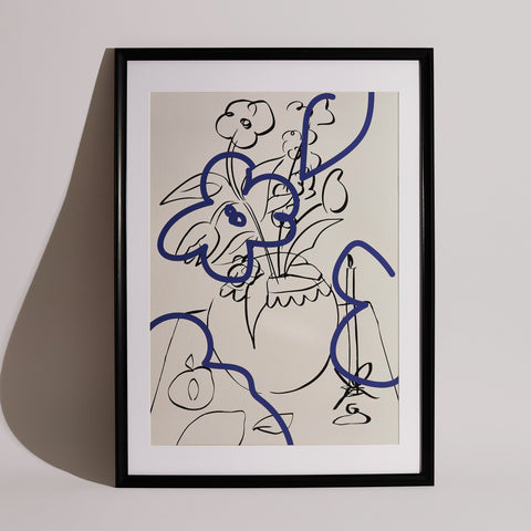 'Daisy Blue' Wall Art Print 'Daisy Blue' Wall Art Print