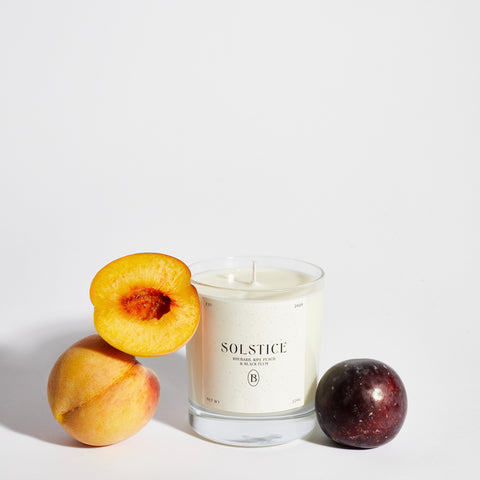 Boujie Solstice jar candle, handmade with natural soy wax – front view.